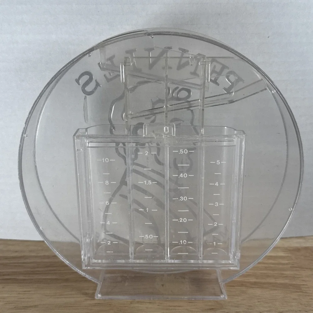 Vintage Plastic Coin Shaped Manual Coin Sorter 